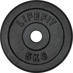Kotouč LIFEFIT 5kg, kovový, pro 30mm tyč