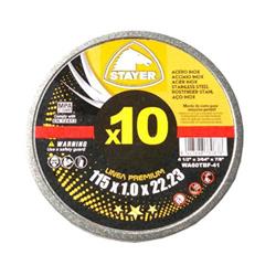 Kotúč na rezanie kovov PREMIUM T41, O 115 x 1 x 22,23 mm, 10 ks, STAYER