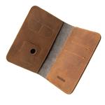 Kožená peňaženka FIXED Smile Wallet XL so smart trackerom FIXED Smile Motion, hnedá