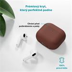 Kožené puzdro Epico Airpods 4 - hnedé