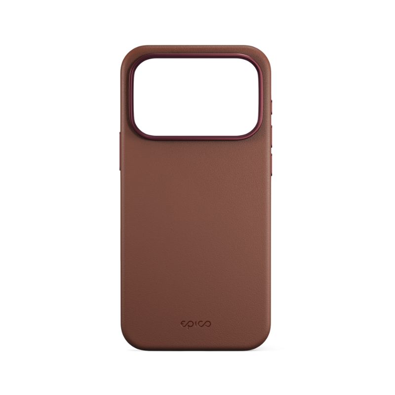 Kožené puzdro Epico Pro Mag+ | iPhone 17 Pro Max | hnedé | kompatibilné s Qi2 a MagSafe (ochrana ostrova fotoaparátu)
