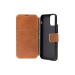 Kožené puzdro typu kniha FIXED ProFit pre Apple iPhone 13 Pro, hnedé