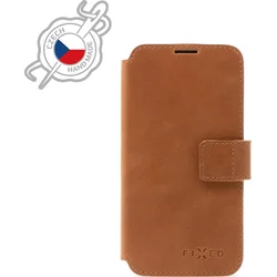 Kožené puzdro typu kniha FIXED ProFit pre Apple iPhone 13 Pro, hnedé