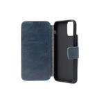Kožené puzdro typu kniha FIXED ProFit pre Apple iPhone 13 Pro, modré