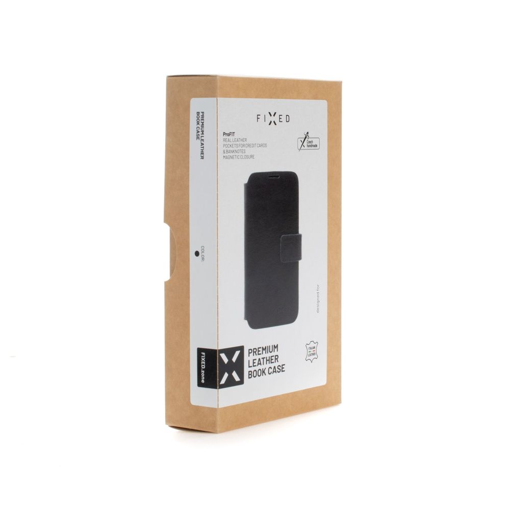 Kožené puzdro typu kniha FIXED ProFit pre Samsung Galaxy A34 5G, čierne