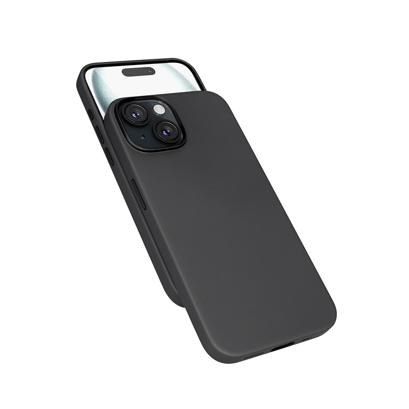 Kožený kryt Epico Mag+ pre iPhone 15 Plus - čierny