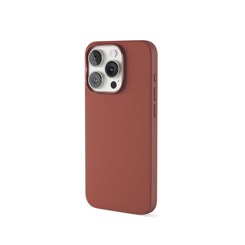 Kožený kryt Epico Mag+ pre iPhone 15 Pro Max - hnedý
