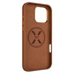 Kožený zadný kryt FIXED MagLeather s podporou MagSafe pre Apple iPhone 16 Pro Max, hnedý