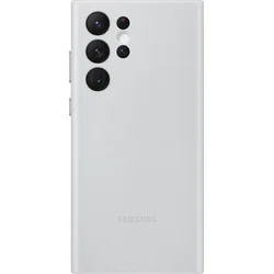 Kožený zadný kryt Samsung EF-VS908L pre Galaxy S22 Ultra sivý