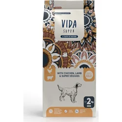 Kraftia VIDA SUPER DOG Adult M/L HUNTING Chicken & Lamb 2kg granule pre psy
