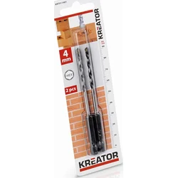 Kreator KRT011401 - 2 ks vrtákov HEX do kameňa a muriva 4,0 x 95 mm