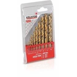 Kreator KRT012102 Sada vrtáků do kovu TIN SET 1-10mm - Příslušenství k nářadí