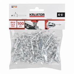 Kreator KRTH62704 - Odtrhávacie nity 4,8x6,4mm 100ks