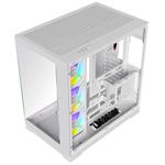 Krux skříň Atron ATX / 4x120 mm PWM ARGB fan / USB 2.0 / USB 3.0 / USB-C / panoramatická / bílá