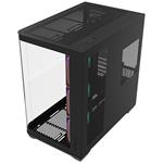 Krux skříň Tano ATX / 4x120 mm PWM ARGB fan / 2xUSB 3.0 / USB-C / panoramatická zaoblená/ černá