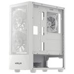 Krux skříň Vako RGB/ ATX / 2x140mm RGB fan / 1x120mm RGB fan / 2xUSB 2.0 / USB 3.0 / bílá