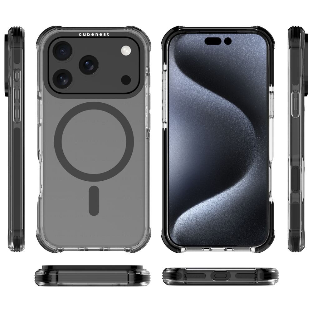 Kryt Cubenest pre iPhone 17 Pro MagPro Strong Guard čierny