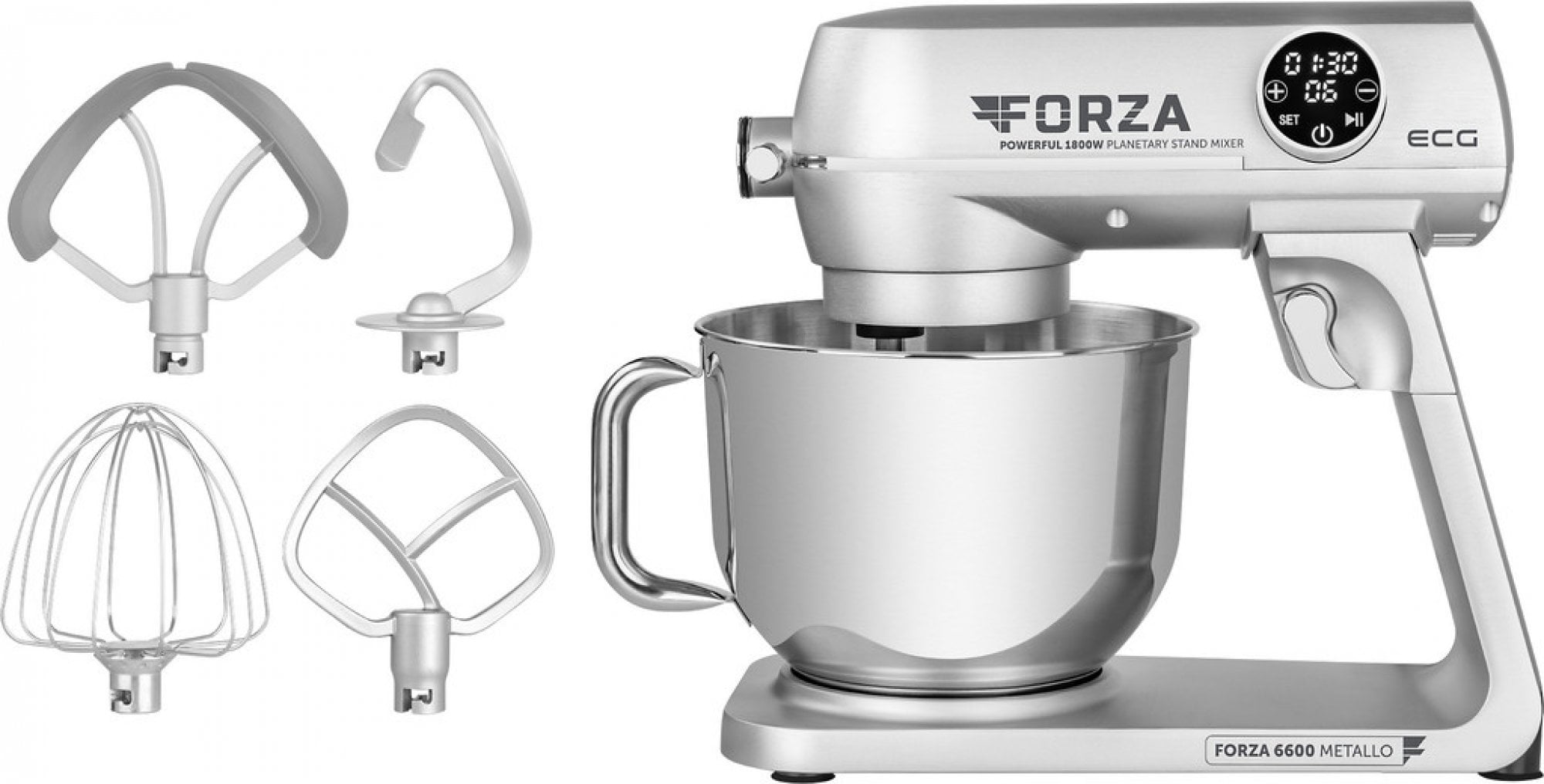 Kuchynský robot ECG FORZA 6600 Metallo Argento