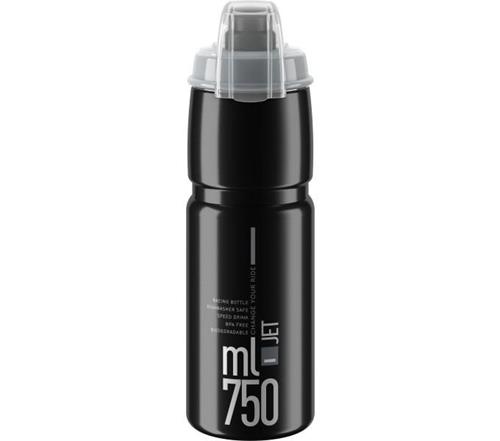 Lahev Elite  Jet Plus 750ml,  černá/šedé logo / bidon