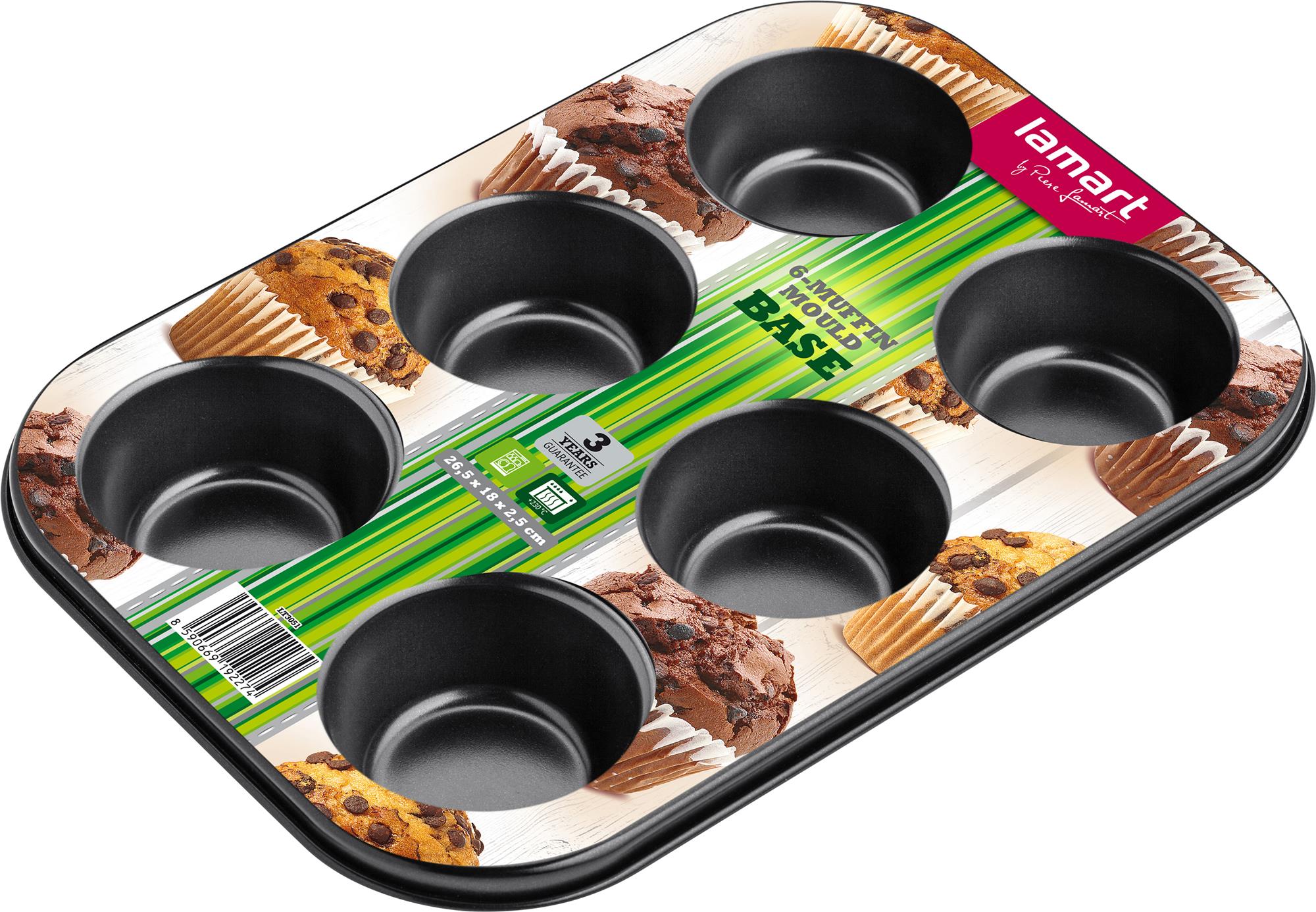 Lamart LT3071 Forma na 6 muffinů BASE, 26,5 x 18 cm