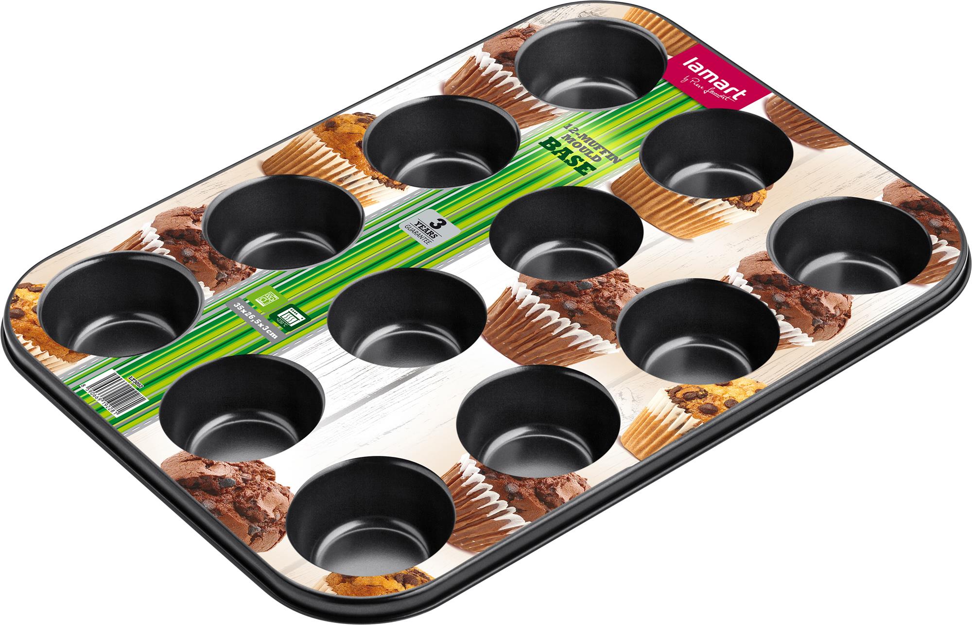Lamart LT3072 BASE 12 forma na muffiny, 35,5 x 26,5 cm