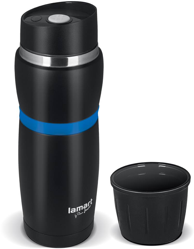 Lamart LT4053 Termoska CUP 480 ml, čierno-modrá