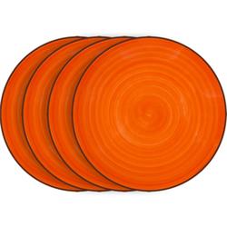 Lamart LT9057 4-dielna súprava dezertných tanierov HAPPY, oranžová