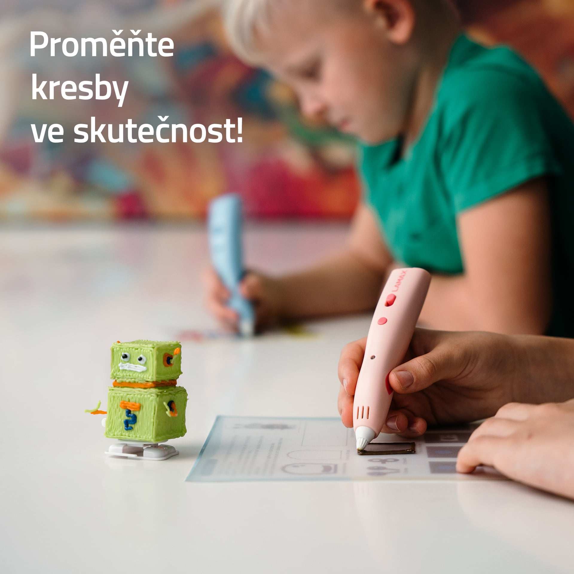 LAMAX ArtKid 3D pink + 37 metrů náplně + kreativní šablony