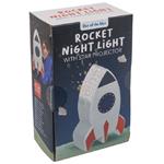 Lampička s hvězdným projektorem Raketa