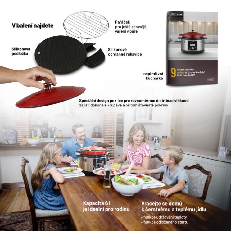 Lauben OvenSafe Multicooker 6000RS - multifunkční hrnec