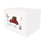 LED červené auto so Santom, 12,5 cm, 3x AA, vnútorné, teplá biela