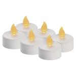LED decoration - tea light white, CR2032, indoor, vintage, 6 pcs