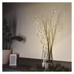 LED dekorace – 2x březová větvička, 60 cm, 3x AA, venkovní i vnitřní, teplá bílá, časovač