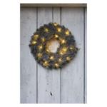 LED dekorácia - adventný veniec, 40 cm, 2x AA, vnútorný, teplá biela, časovač