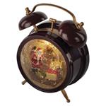 LED dekorácia - vianočný budík so snehuliakom, 19 cm, 3x AA, vnútorný, teplá biela, časovač