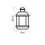LED dekorácia - vianočný lampáš so sviečkami
