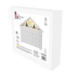 LED drevený adventný kalendár, 35x33 cm, 2x AA, vnútorný, teplá biela, časovač