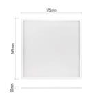 LED panel PROXO 60×60, zapustený biely, 40W neutrálna biela