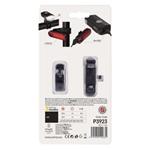 LED predná zadná dobíjacia baterka na bicykel P3923, 90 lm