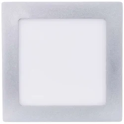 LED prisadené svietidlo, štvorec strieborná 12W neutrálne biela 1539067150