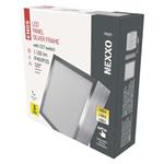 LED přisazené svítidlo NEXXO, čtvercové, stříbrné, 12,5W, se změnou CCT