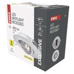 LED reflektor SIMMI biely, kruh 5W teplý biely