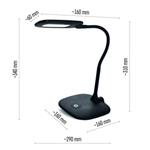 LED stolová lampa STELLA, čierna