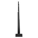 LED svícen kovový černý, 40 cm, 2x AA, vnitřní, teplá bílá