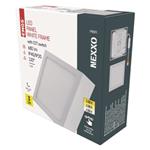 LED svietidlo NEXXO, štvorcové, biele, 7,6 W, so zmenou CCT
