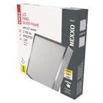 LED svietidlo NEXXO, štvorcové, strieborné, 28,5 W, so zmenou CCT