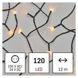 LED vánoční řetěz, 12 m, venkovní i vnitřní, vintage
