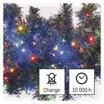 LED vánoční řetěz – ježek, 8 m, venkovní i vnitřní, multicolor, časovač