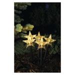 LED vánoční zapichovací hvězdy, 30 cm, venkovní i vnitřní, teplá bílá, časovač