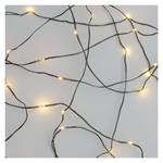 LED vianočná nano reťaz zelená, 4 m, vnútorná a vonkajšia, teplá biela, časovač